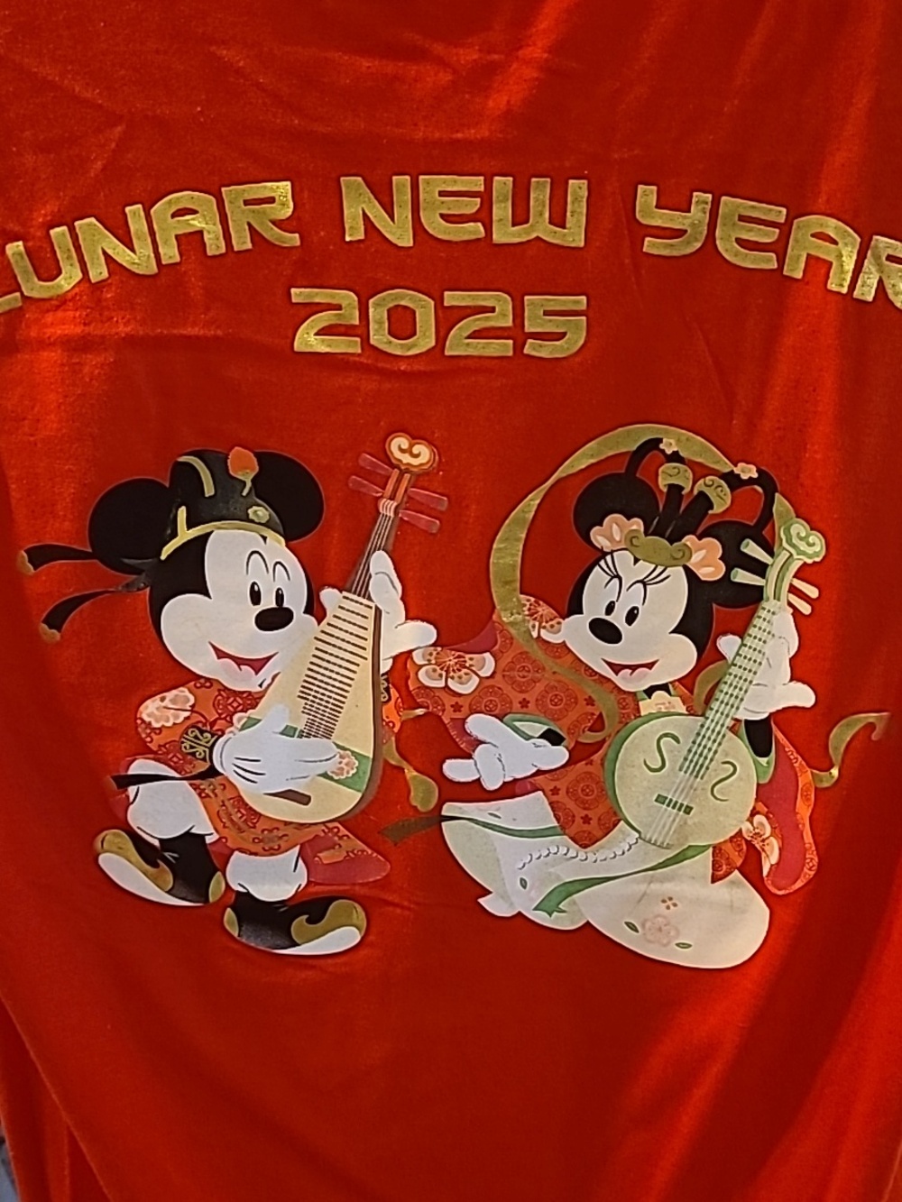 #22 Disney Red Gold CA Adventure  Lunar New Year T Shirt XS Unisex - Picture 5 of 7
